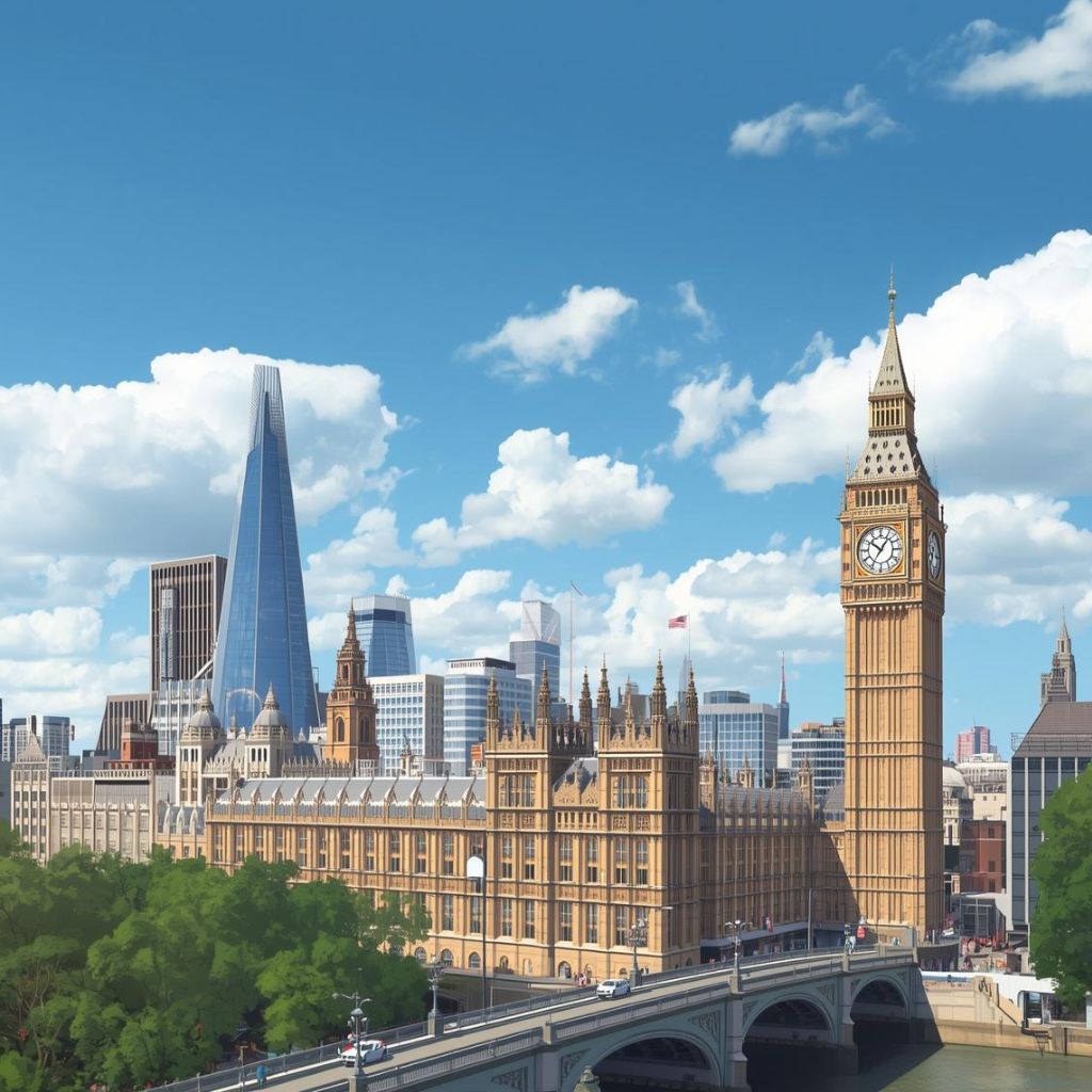 cheap flights to London skyline