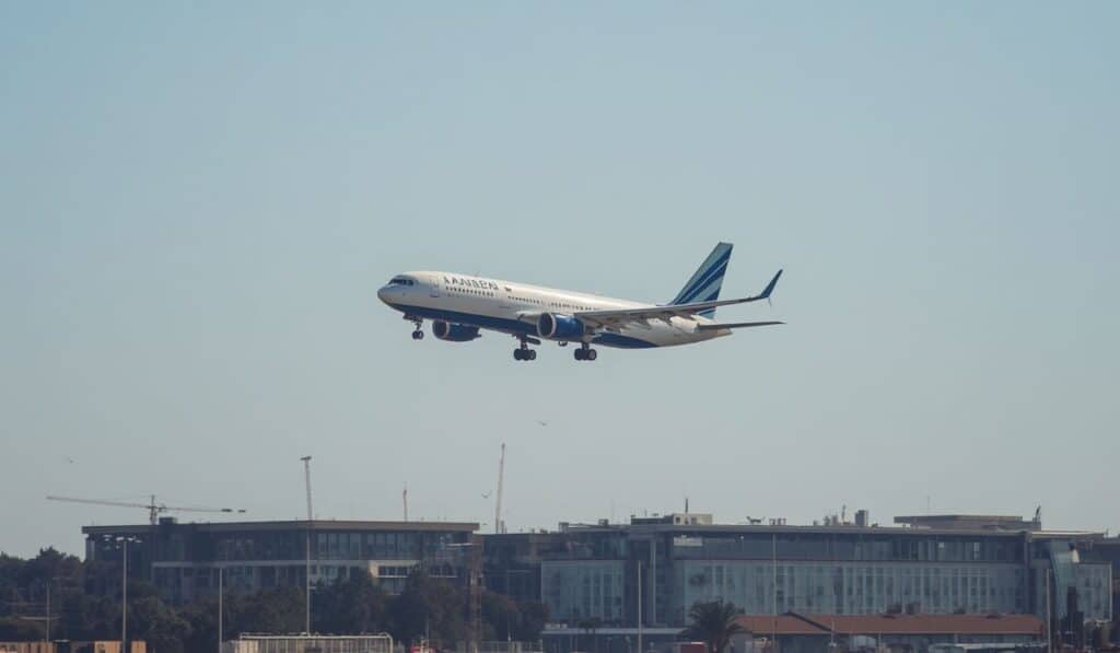 airplane landing at rome fiumicino airport - cheap flights to rome from the u.s.